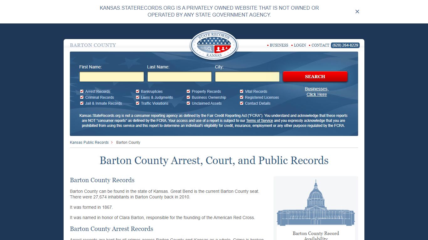 Barton County Arrest, Court, and Public Records