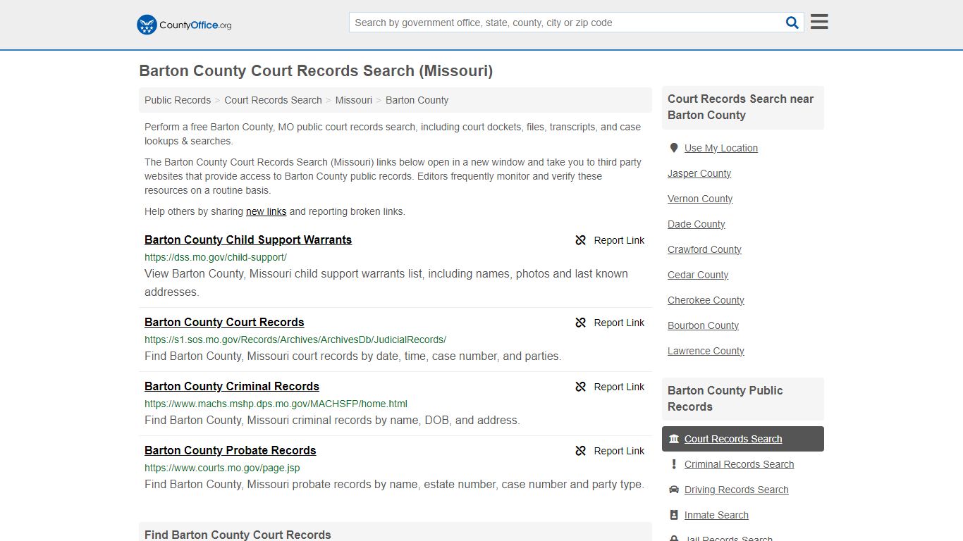 Barton County Court Records Search (Missouri) - County Office