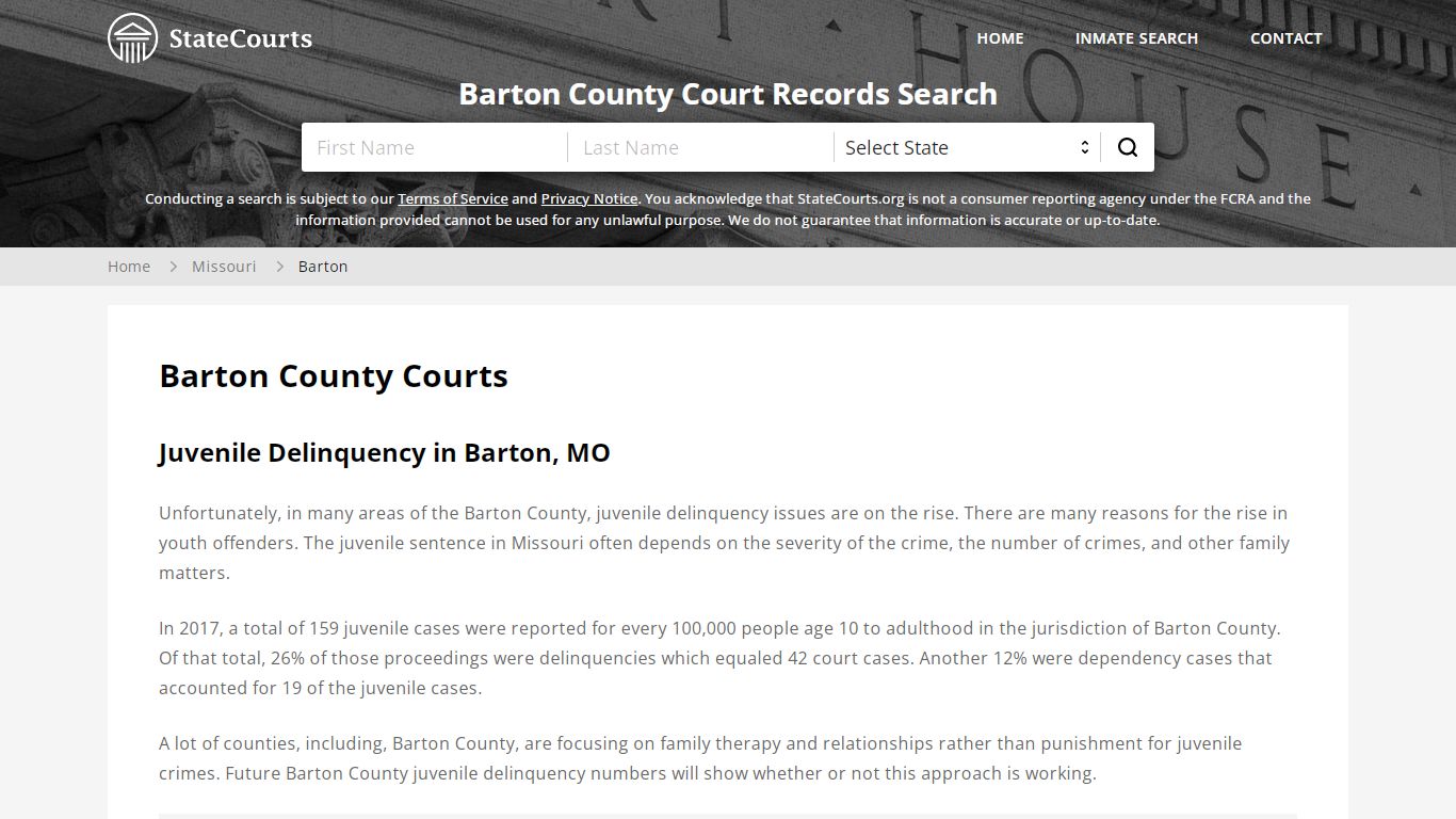 Barton County, MO Courts - Records & Cases - StateCourts